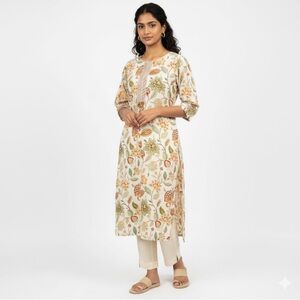 Linen and Linens Fall into Happiness Tunic - Size Medium